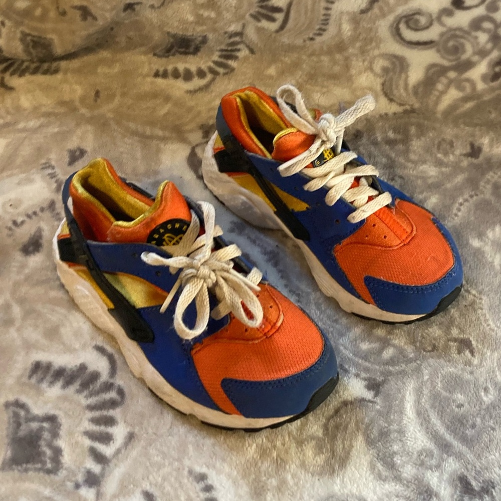 Nike Huarache Kids' Orange and Blue Sneakers
